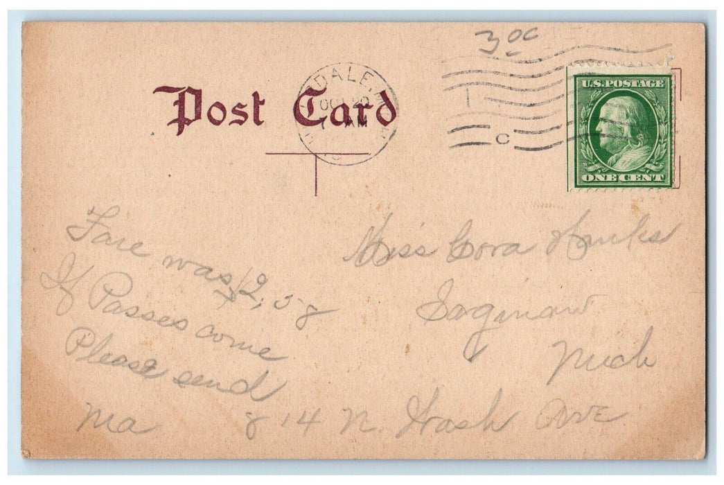 c1910 Divinity Hall Main Bldg. East Hall Hillsdale College MI Postcard