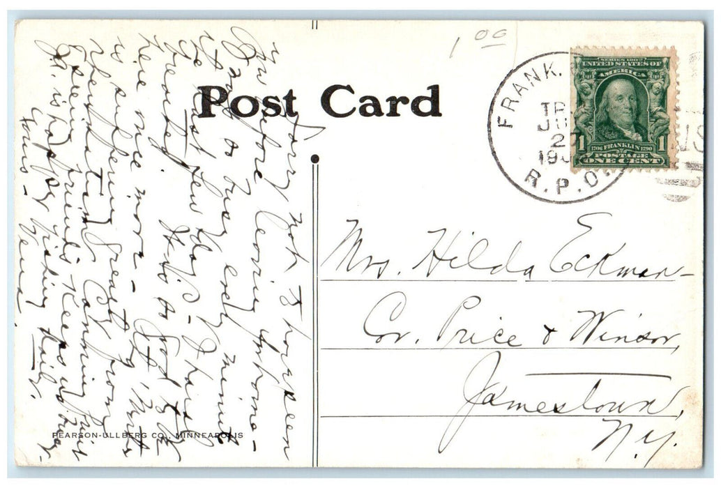 View Of Bluffs Trees  At Frankfort Michigan MI RPO Antique Posted Postcard