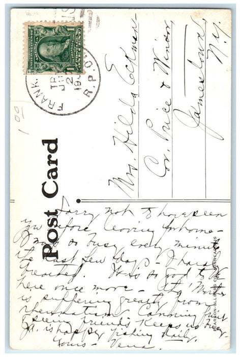 View Of Bluffs Trees  At Frankfort Michigan MI RPO Antique Posted Postcard