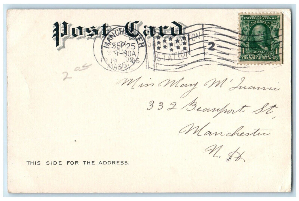 1905 Public Garden Entrance Subway Railroad RR Boston Massachusetts MA Postcard
