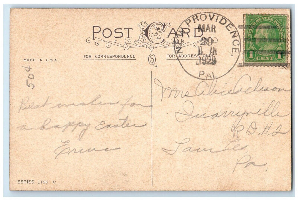 1929 Easter Flowers Bloom River New Providence Pennsylvania PA Vintage Postcard