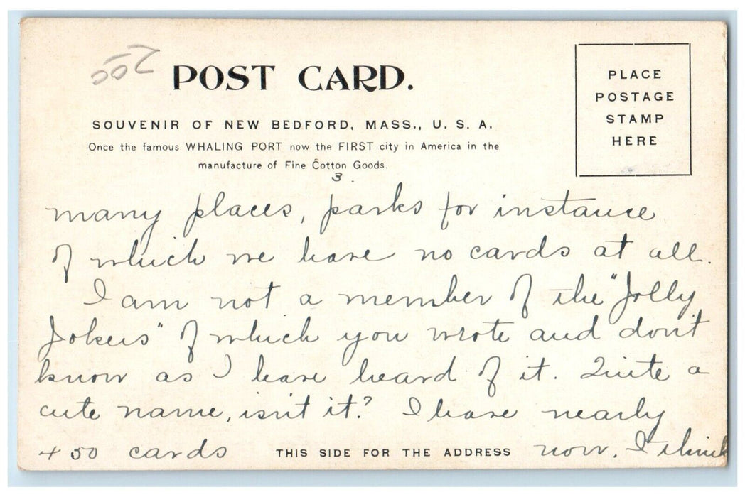 c1905 New Bedford Fairhaven Bridge Yacht Club Massachusetts MA Souvenir Postcard