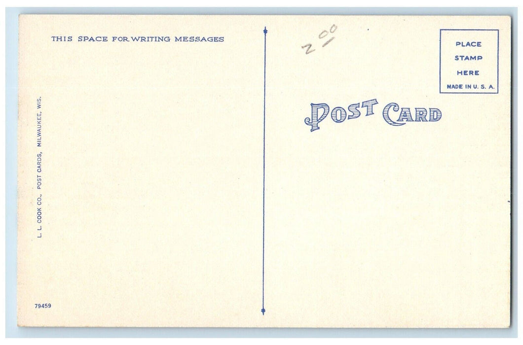 c1940 Eight Street Store Exterior Building Classic Car Holland Michigan Postcard