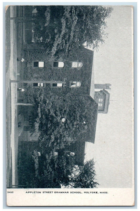 c1905 Appleton Street Grammar School Holyoke Massachusetts MA Vintage Postcard
