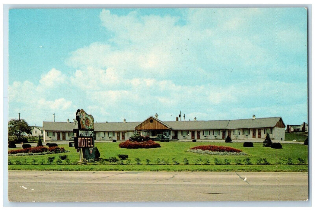 c1960 Phillips Motel Shamokin Dam Exterior Selinsgrove Pennsylvania PA Postcard