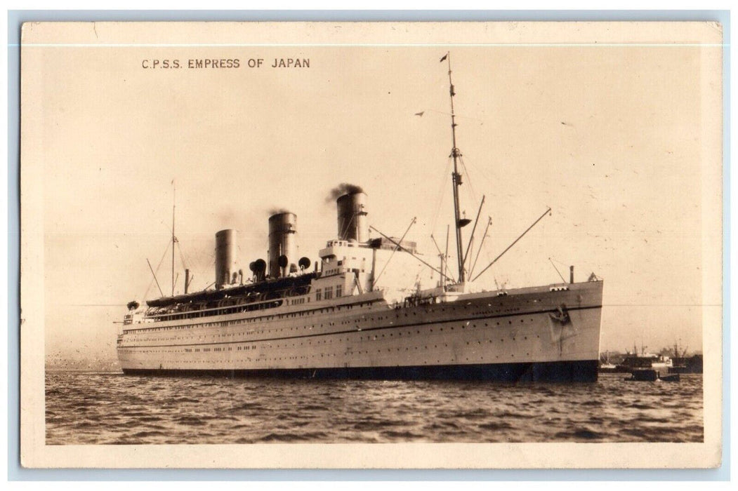 1933 C.P.S.S. Empress of Japan View Basking Ridge NJ RPPC Photo Postcard