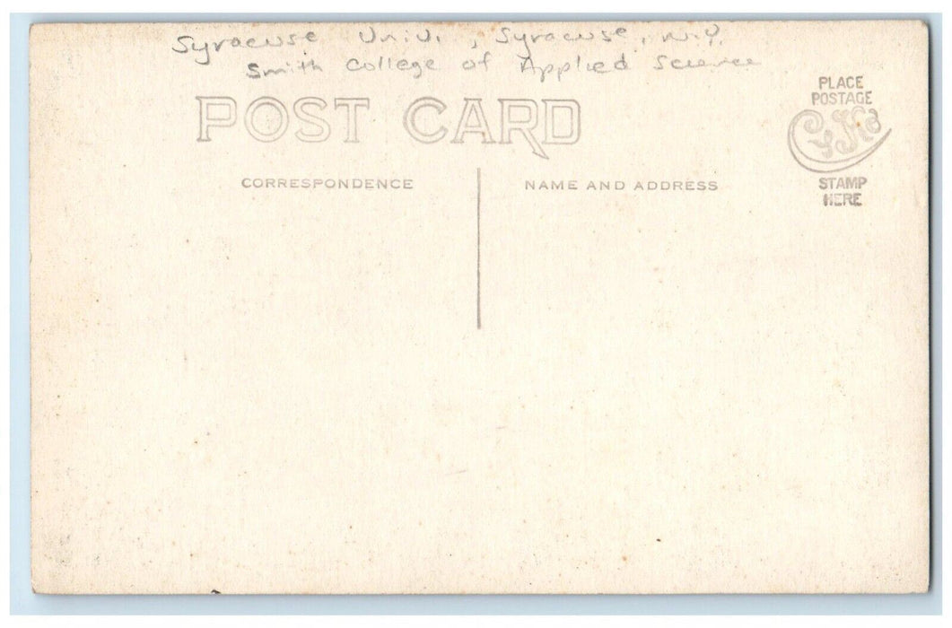 c1910 University Smith College Applied Science Syracuse NY RPPC Photo Postcard