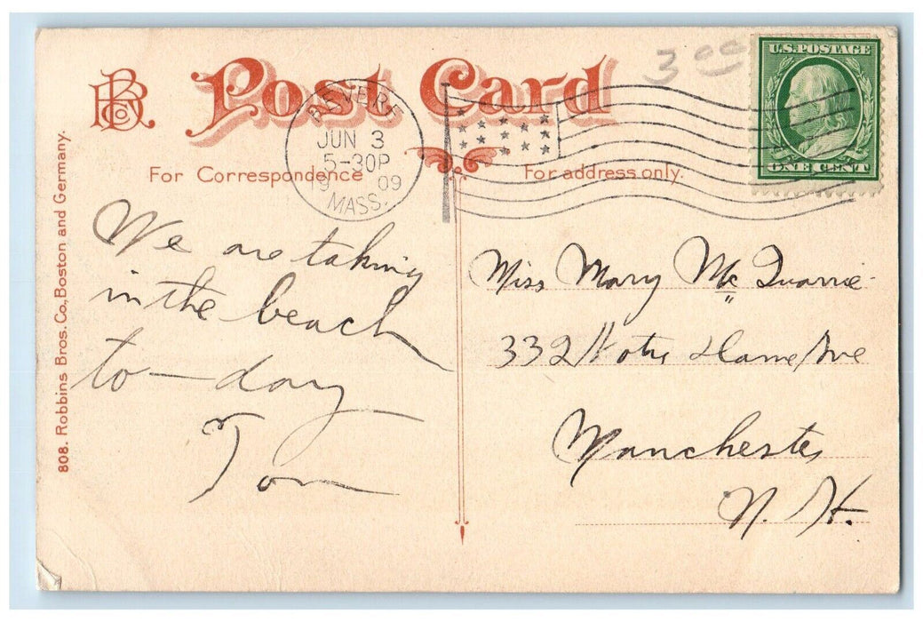 1909 Birds Eye View Wonderland Revere Beach Massachusetts MA Vintage Postcard