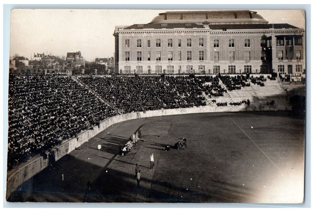 c1910's Sports Stadium View Students Syracuse University NY RPPC Photo Postcard