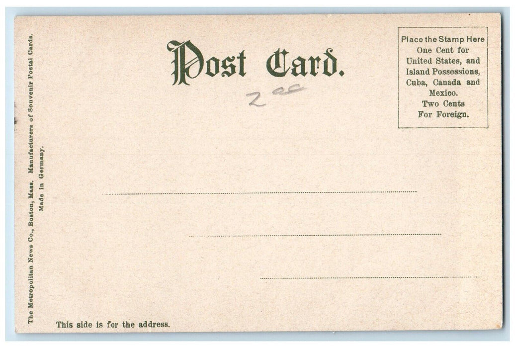 1905 Lowell Highland Club Building Lowell Massachusetts Vintage Antique Postcard
