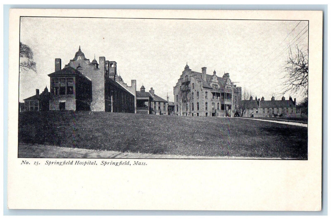 c1905 Exterior View Springfield Hospital Springfield Massachusetts MA Postcard