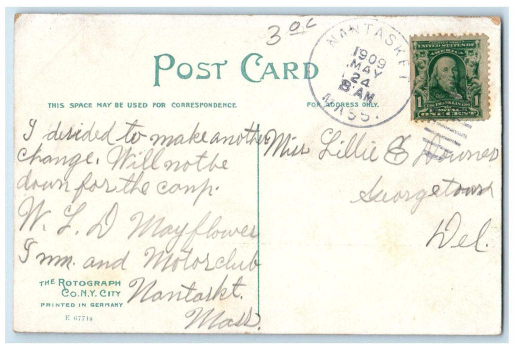 1909 Paragon Park Amusement Nantasket Massachusetts MA Vintage Antique Postcard