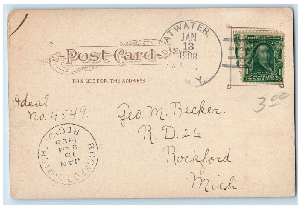 1908 Railroad Station NY NH H RR Co Brockton Massachusetts MA Antique Postcard