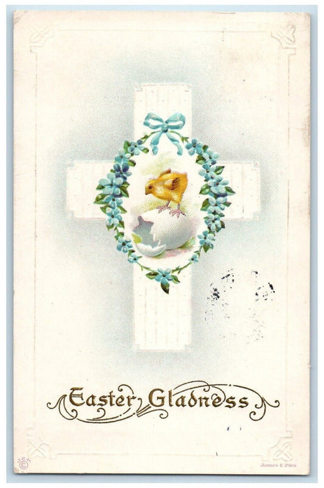Easter Gladness Holy Cross Chick Hatched Egg Flowers Philadelphia PA Postcard