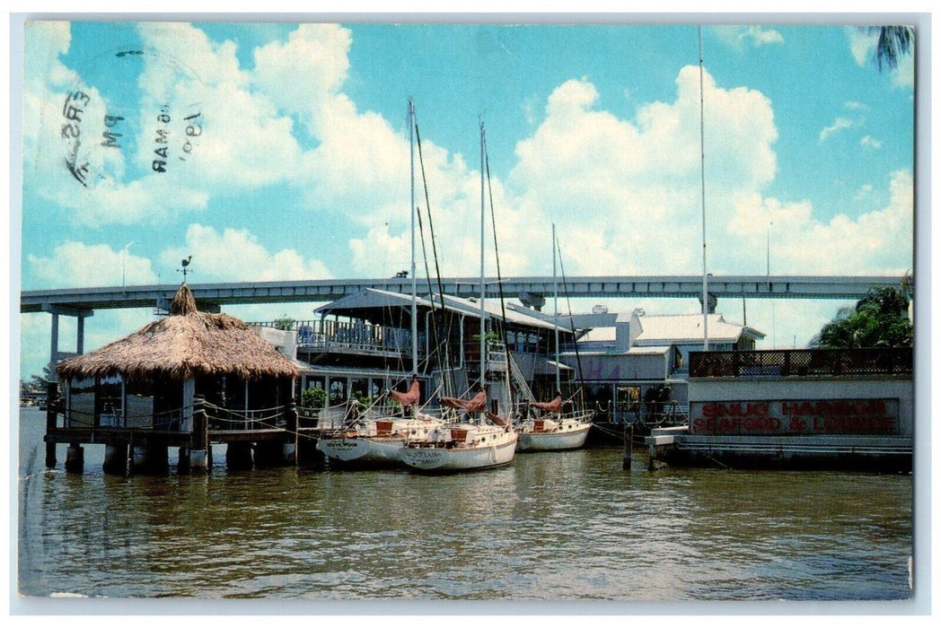 1991 Snug Harbor Restaurant Harbor-Front Pier Ft. Myers Beach Florida Postcard