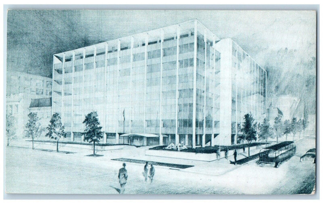 c1940 National Education Association Proposed Nea Center Washington DC Postcard