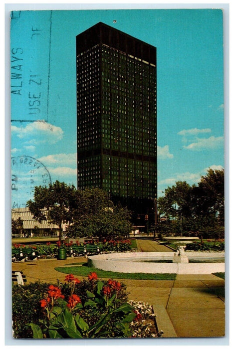 1967 Erieview Plaza Tower 40 Story Building Downtown Cleveland Ohio OH Postcard