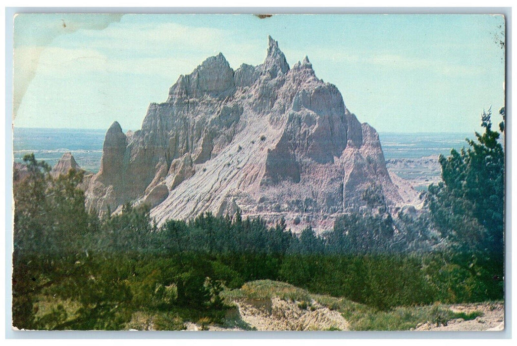 1960 Vampire Peak Cedar Pass Badlands National Monument South Dakota SD Postcard