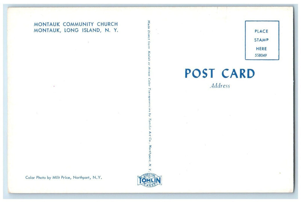 c1960 Montauk Community Church Montauk Exterior Long Island New York NY Postcard