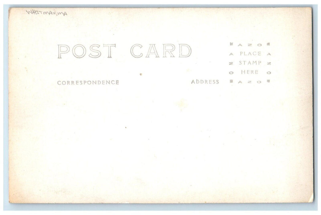 c1926 Residence House View Whitman Massachusetts MA RPPC Photo Unposted Postcard