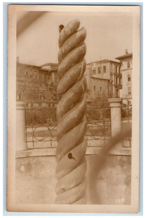 Serpent Column Stone Hippodrome Constantinople Turkey RPPC Photo Postcard