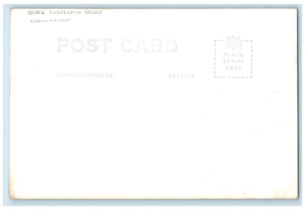 c1940's South Rim Grand Canyon River View AZ RPPC Photo Unposted Postcard