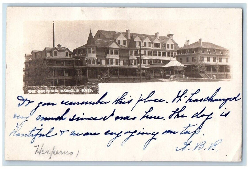 1906 The Hesperus View Magnolia Massachusetts MA RPPC Photo Posted Postcard