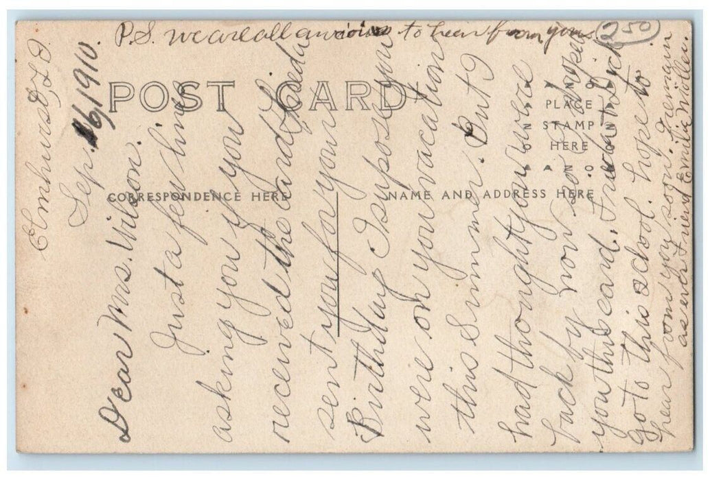 1910 Public School Building 89 Elmhurst Long Island NY RPPC Photo Postcard