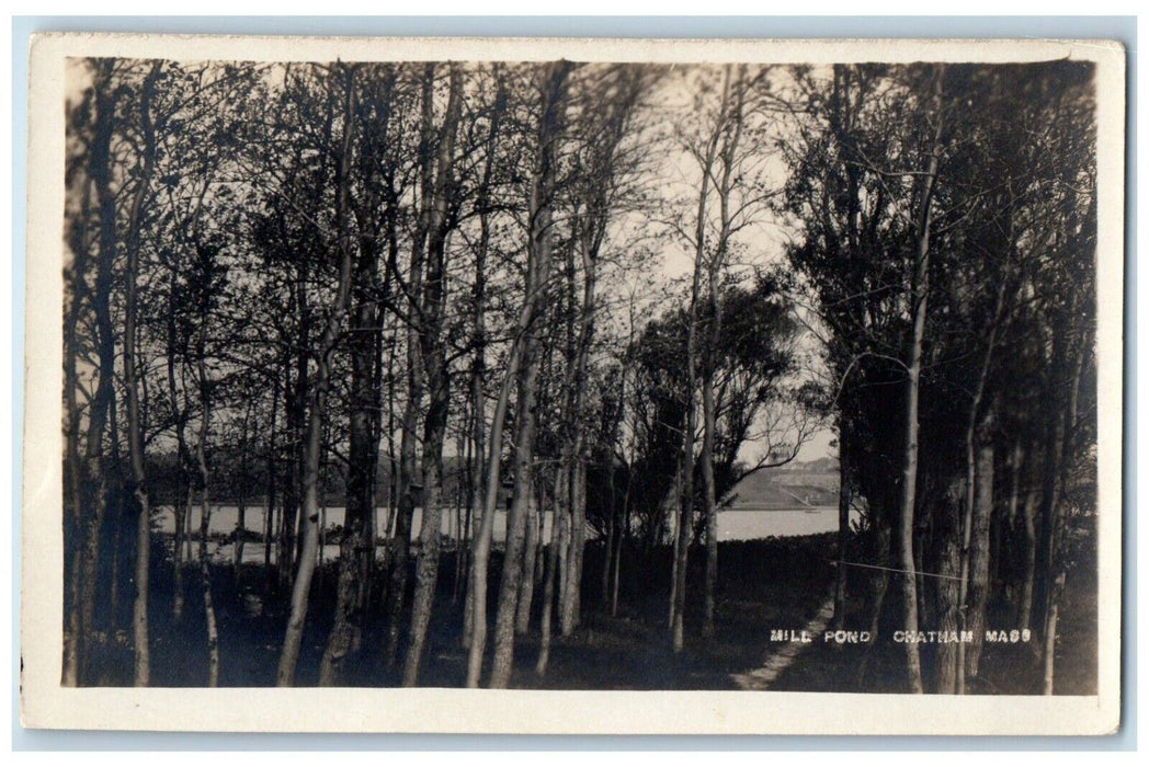 c1910's View Of Mill Pond And Trees Chatham Massachusetts MA RPPC Photo Postcard