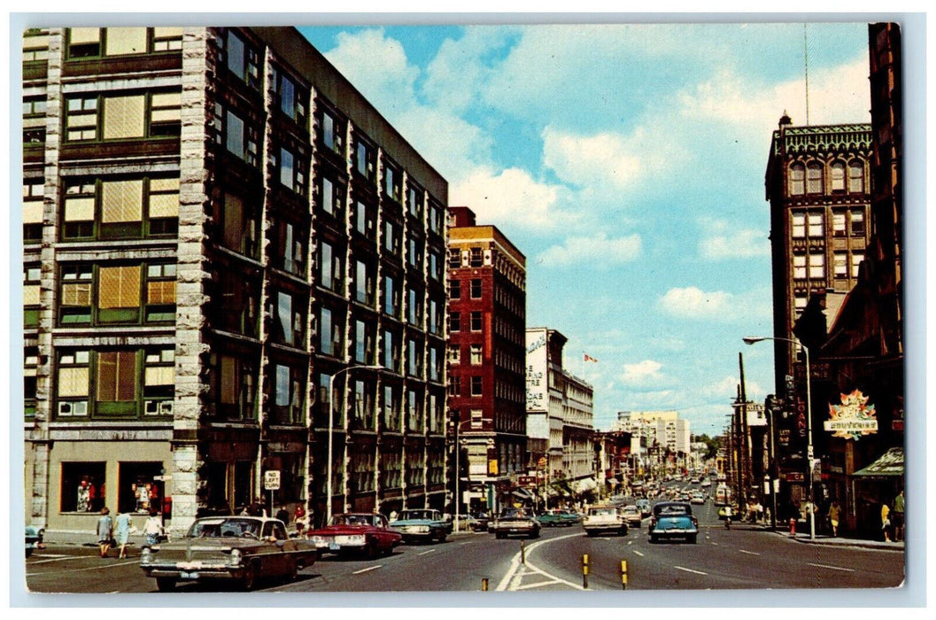 c1960's Rideau Street Looking East Ottawa Ontario Canada Vintage Postcard