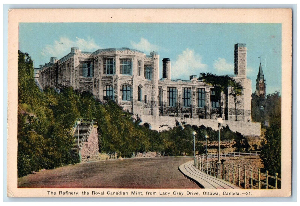 c1950's Refinery The Royal Canadian Mint from Lady Grey Drive Canada Postcard