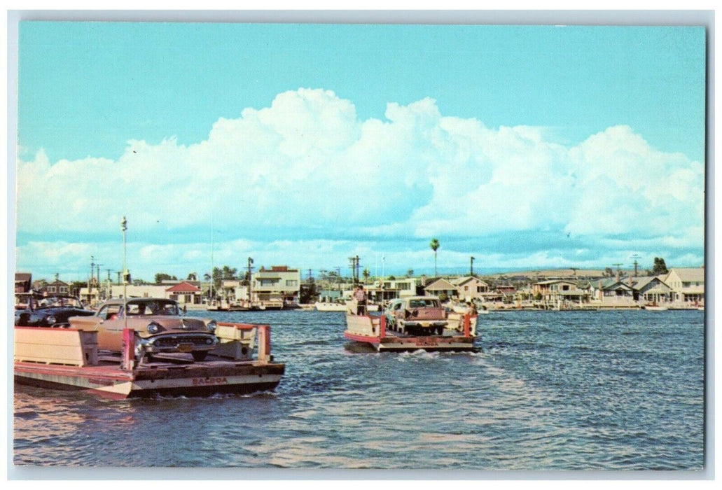 c1960 Balboa Bay Newport San Diego Shipping Boat James McFadden Wharf Postcard