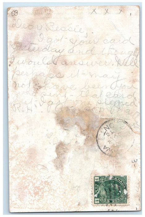 1912 Royal Bank of Canada Bridge Street Niagara Falls Canada Postcard