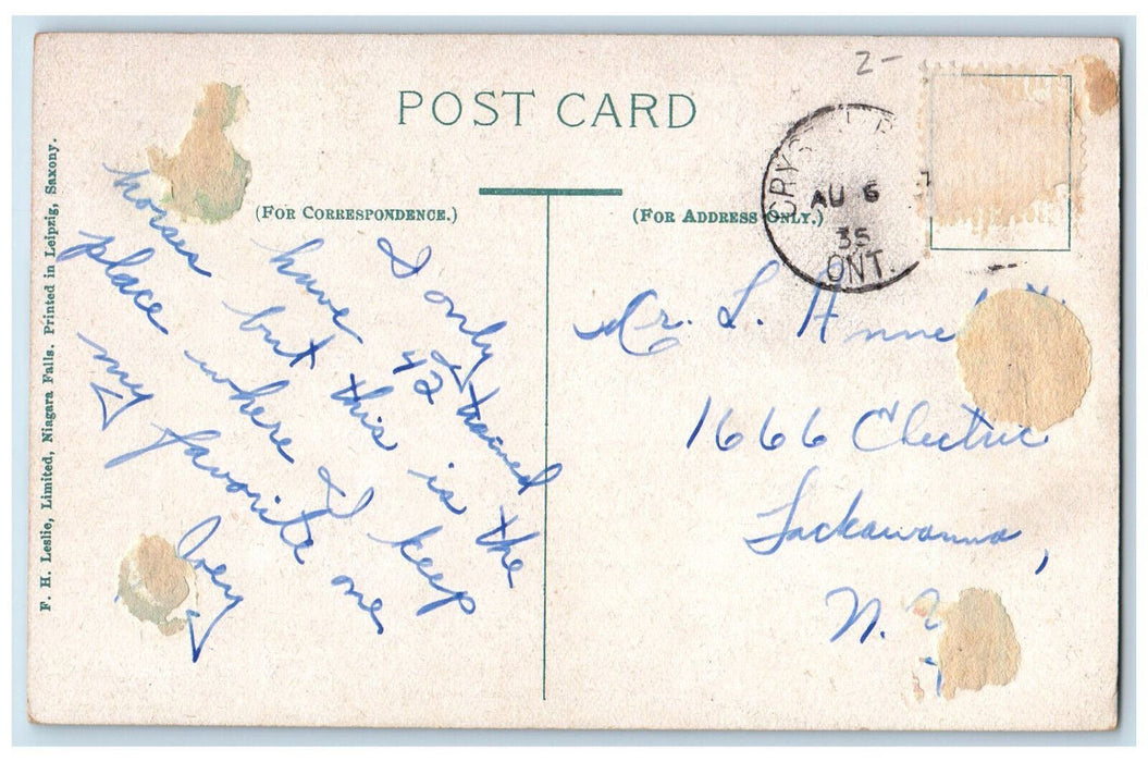 1935 The Administration Building Victoria Park Niagara Falls Canada Postcard