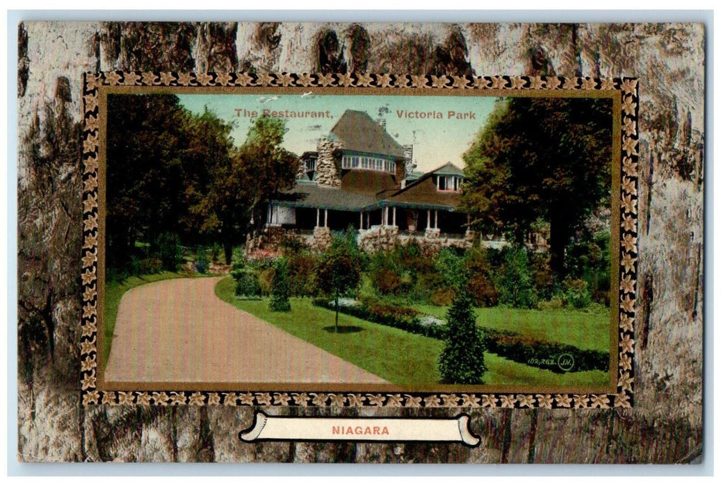 1912 The Restaurant Victoria Park Niagara Falls Ontario Canada Antique Postcard