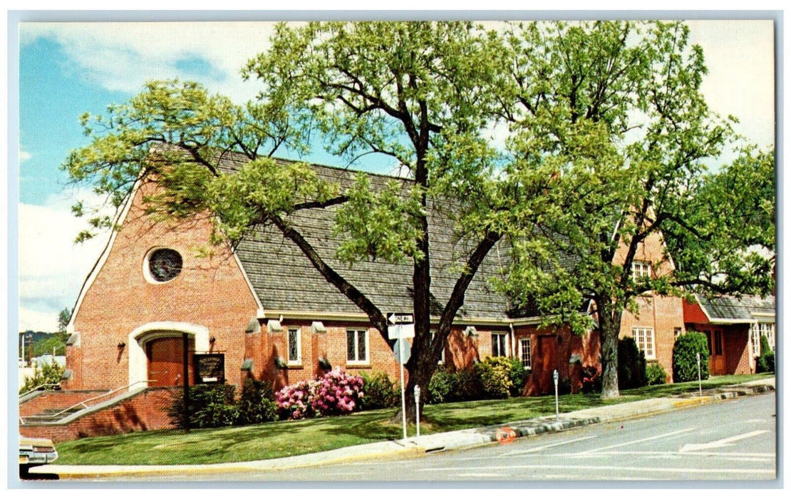 c1960 St. George's Episcopal Church Cass Main Streets Roseburg Oregon Postcard