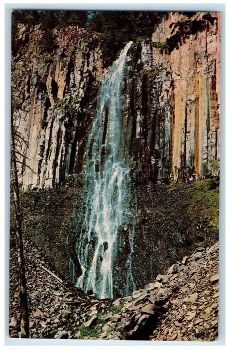c1960 Palisade Falls Hyalite Canyon Spanish Peaks Southwestern Montana Postcard