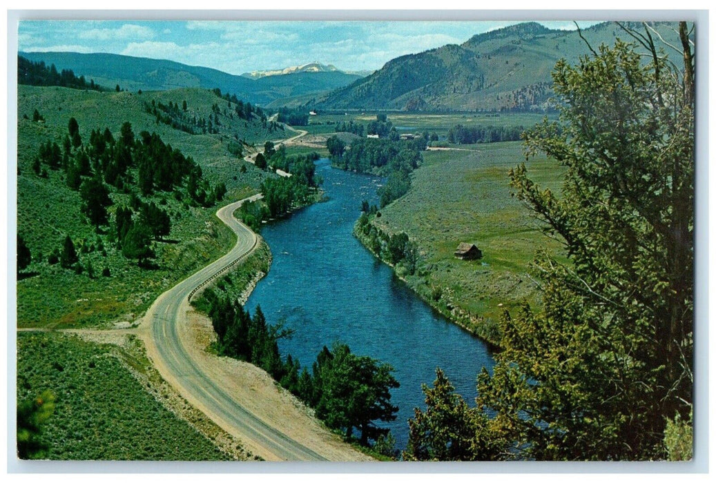 c1960 Big Hole Valley Montana Cliffs Overlooking Watercress Spring MT Postcard