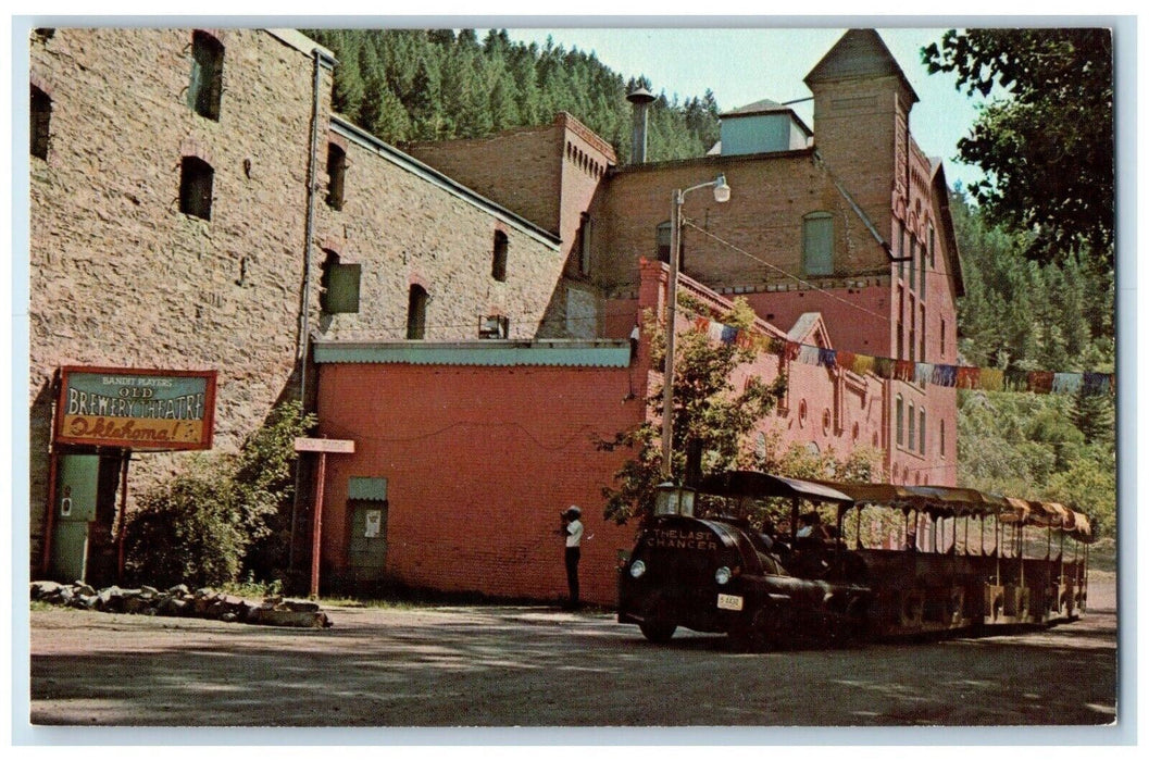 c1960 Old Brewery Theatre Tour Train City Street Helena Montana Vintage Postcard