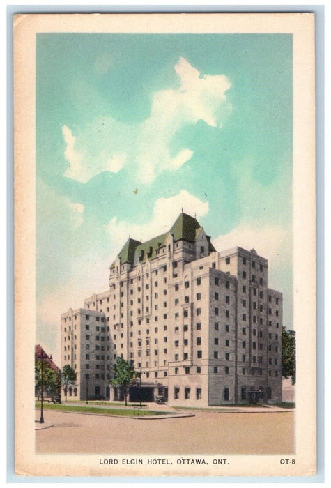 c1940's Lord Elgin Hotel Ottawa Ontario Canada Unposted Antique Postcard