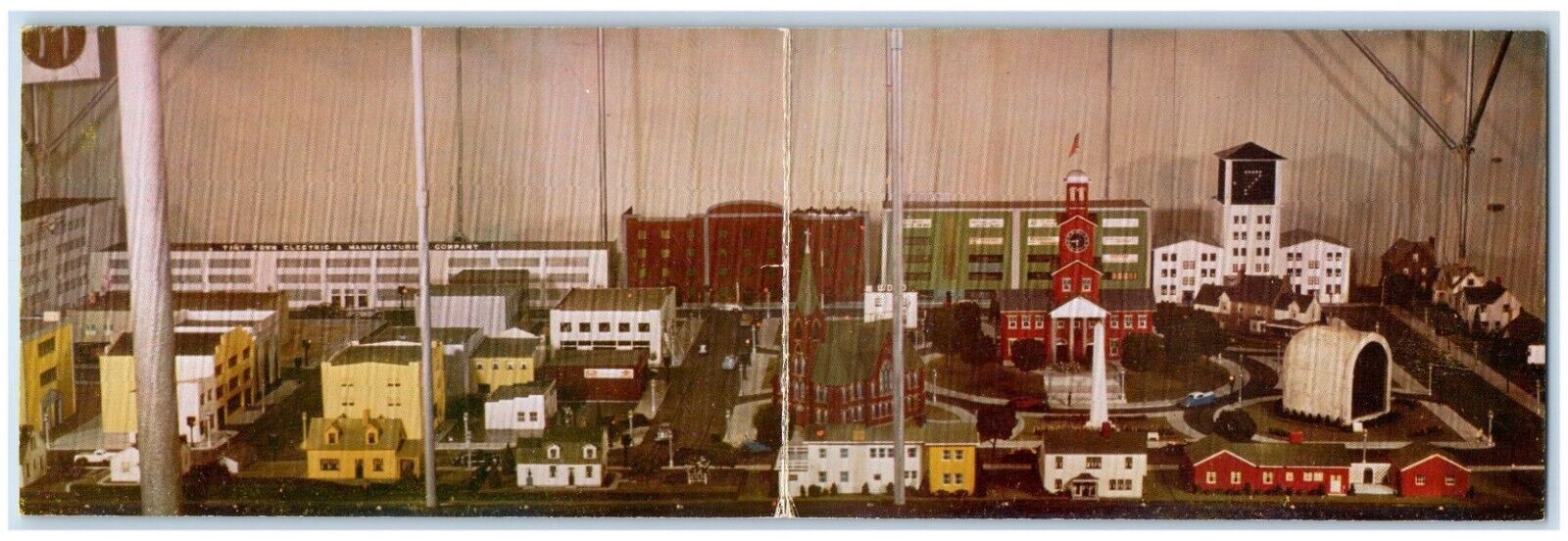 c1960 Tiny Town Miniature City Display Herb Mary Manners Ave Indiana PA Postcard