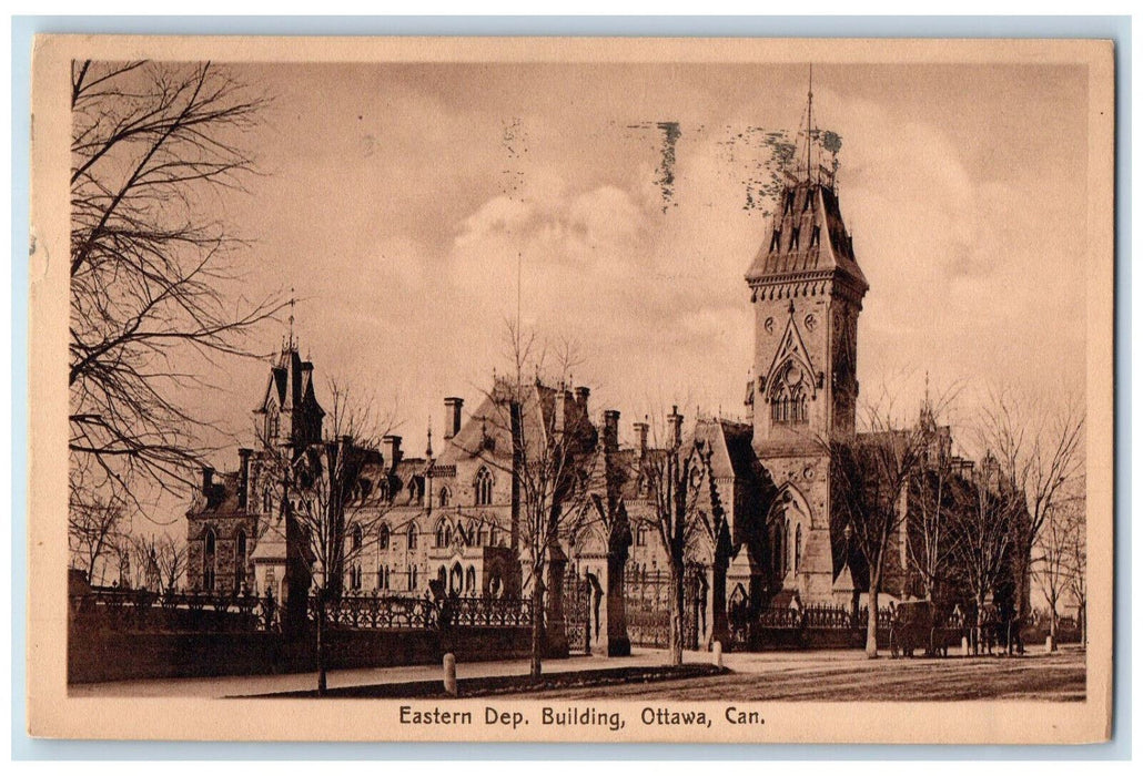 1913 Eastern Dep. Building Ottawa Ontario Canada Posted Antique Postcard