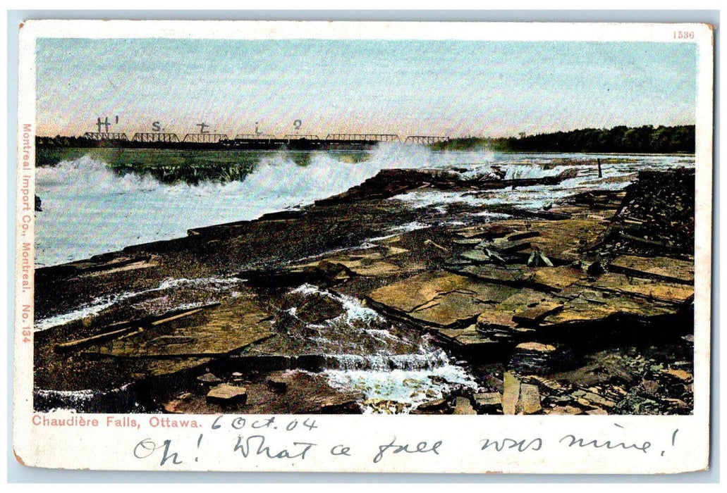 c1920's Chaudiere Falls Ottawa Ontario Canada Montreal Import Co. Postcard