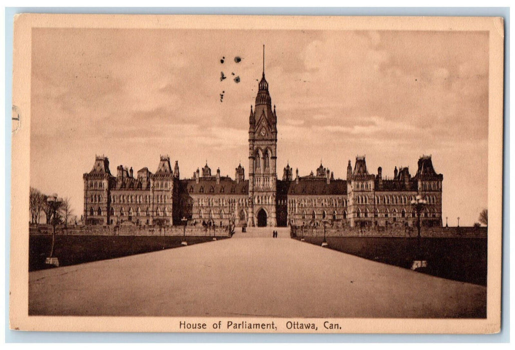 1913 House of Parliament Ottawa Ontario Canada Posted Antique Postcard
