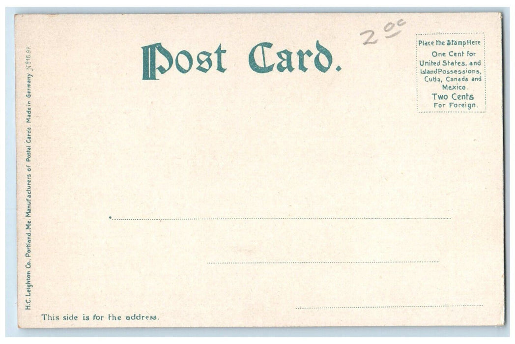 c1905 Indians Fishing Boat Soo Rapids Sault Ste Marie Michigan Vintage Postcard