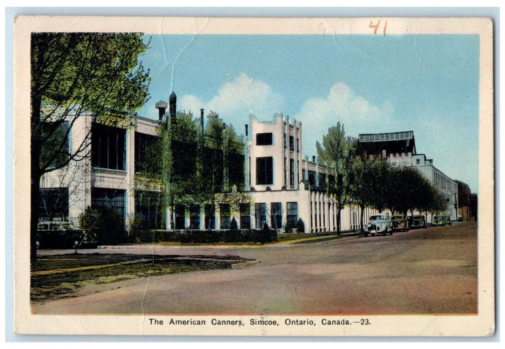 c1930's The American Canners Simcoe Ontario Canada Antique Unposted Postcard