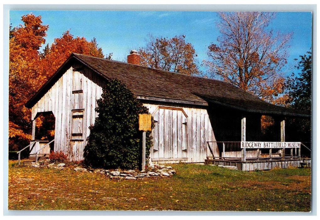 c1960's Ridgeway Battlefield Museum Ridgeway Ontario Canada Vintage Postcard