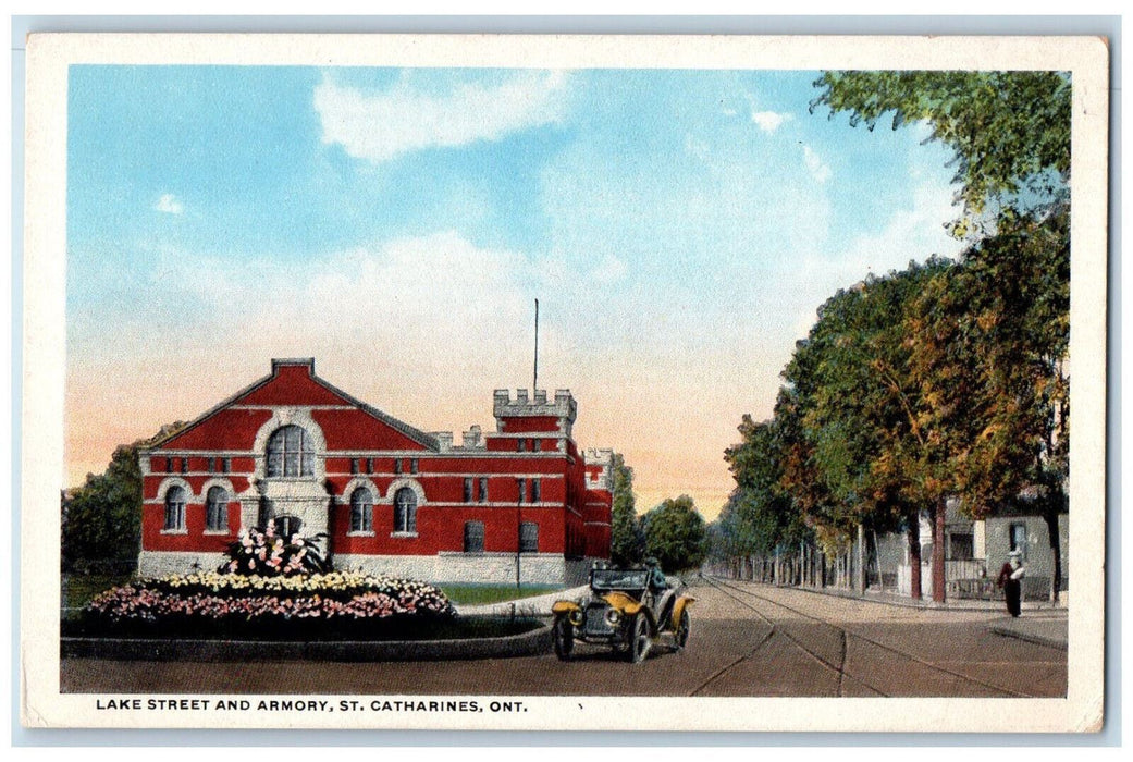 c1920's Lake Street and Armory St. Catharines Canada Unposted Antique Postcard