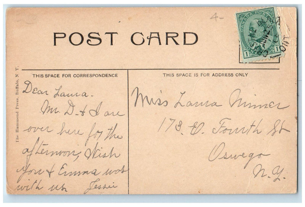 c1910 Steamer Americana Crystal Beach Line Ontario Canada Antique Postcard
