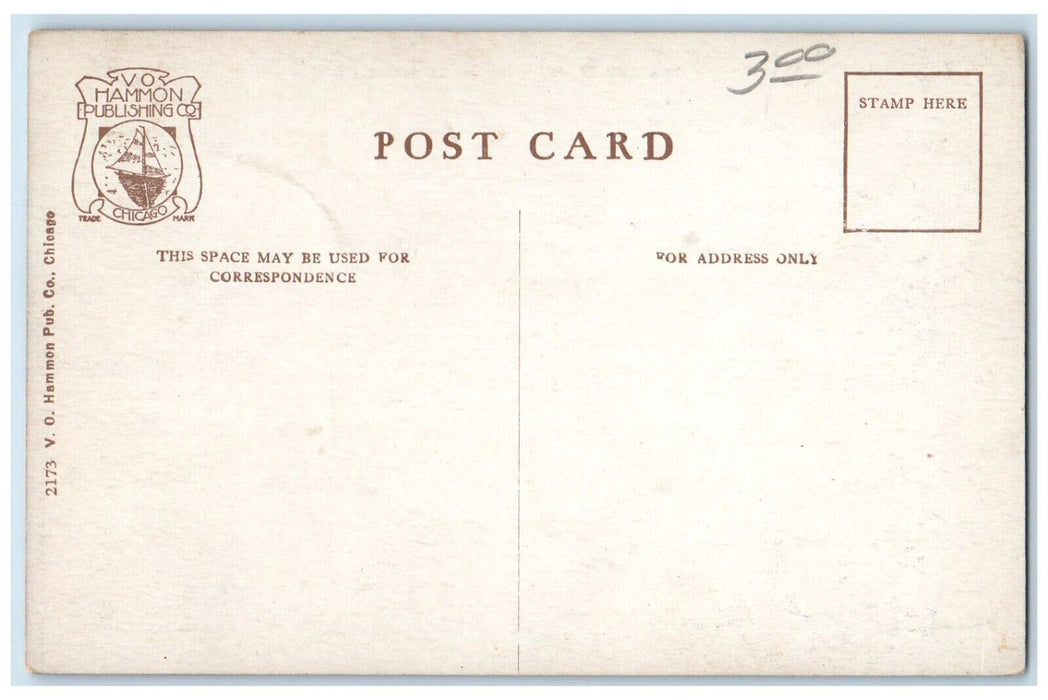 c1910 Where Rail Water Meet St Ignace Michigan Vo Hammon Publishing Co Postcard